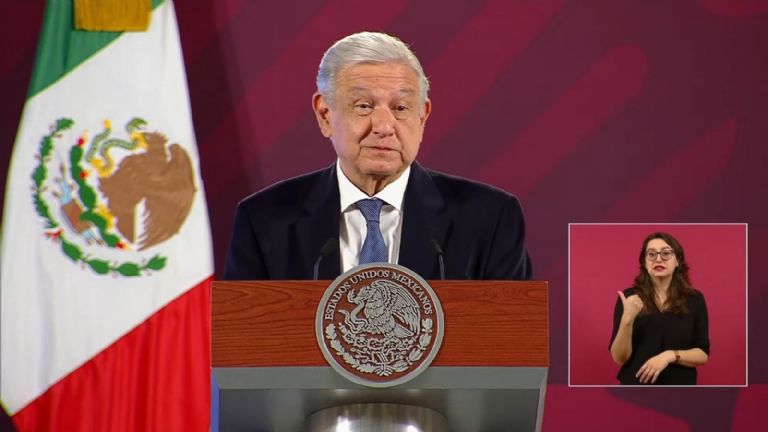 En la imagen, AMLO en su tradicional conferencia de prensa. Foto: Twitter
