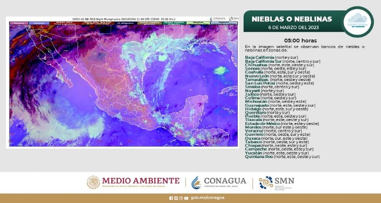 Pronóstico del clima en Sonora hoy lunes 6 de marzo. Foto: Conagua