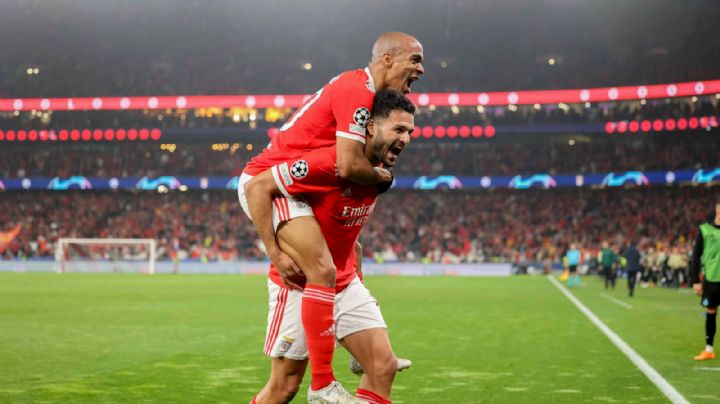 Benfica clasifica en la Champions League tras humillar al Brujas de Bélgica con goleada