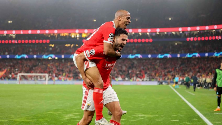 Benfica clasifica en la Champions League tras humillar al Brujas de Bélgica con goleada
