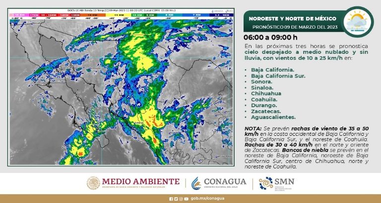 Pronóstico del clima en Sonora. Foto: Conagua