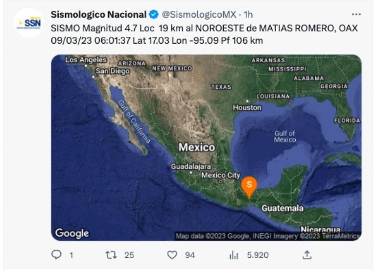 Sismo México 