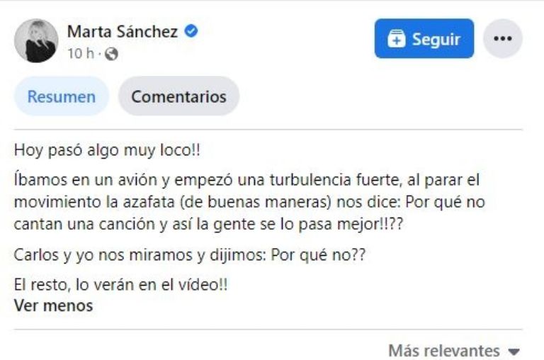 Publicación de Marta