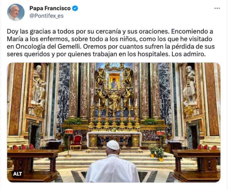 Tuit Papa Francisco 