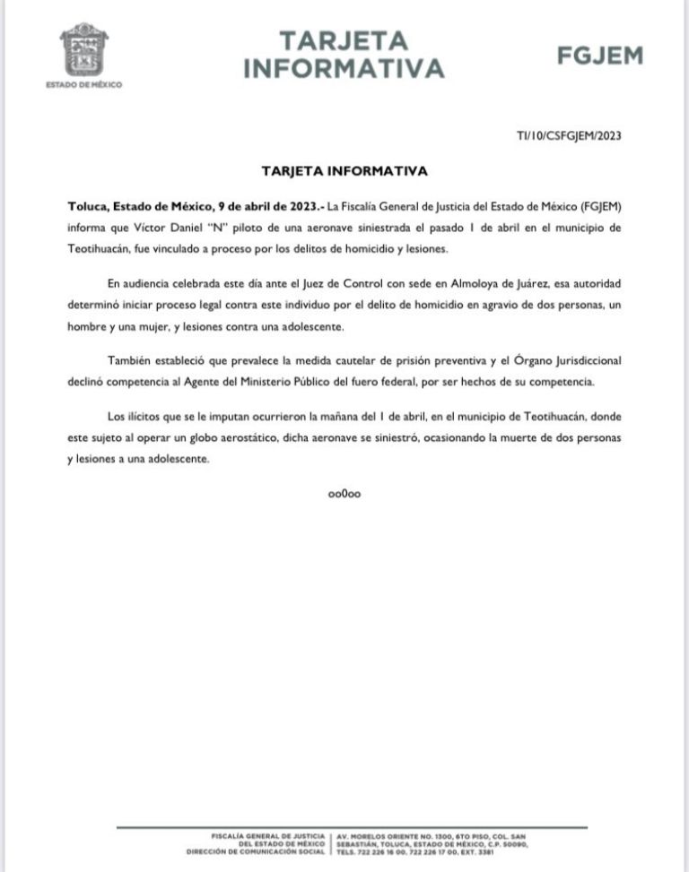 Vinculan a proceso a piloto de globo aerostático incendiado. Foto: Twitter