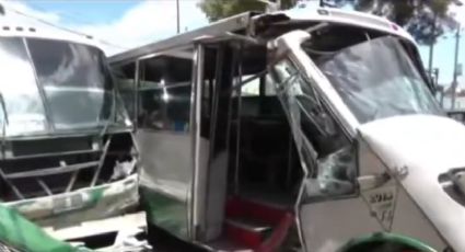 Brutal choque entre dos microbuses deja al menos a 7 personas heridas en la Ciudad de México