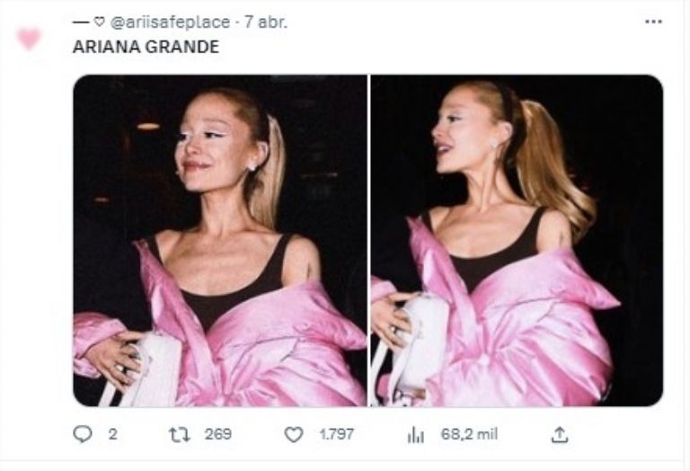 Ariana Grande responde a críticas a su cuerpo. Foto: Internet