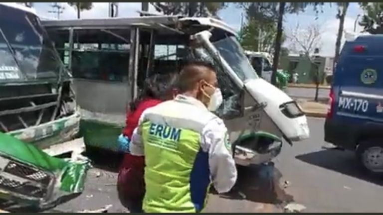 Choque entre microbuses de la CDMX