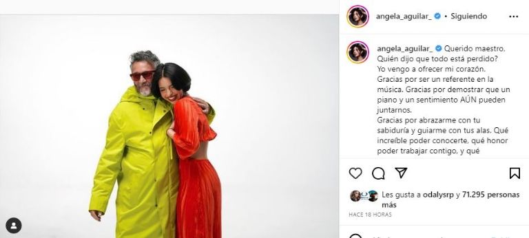 Mensaje de Ángela Agular