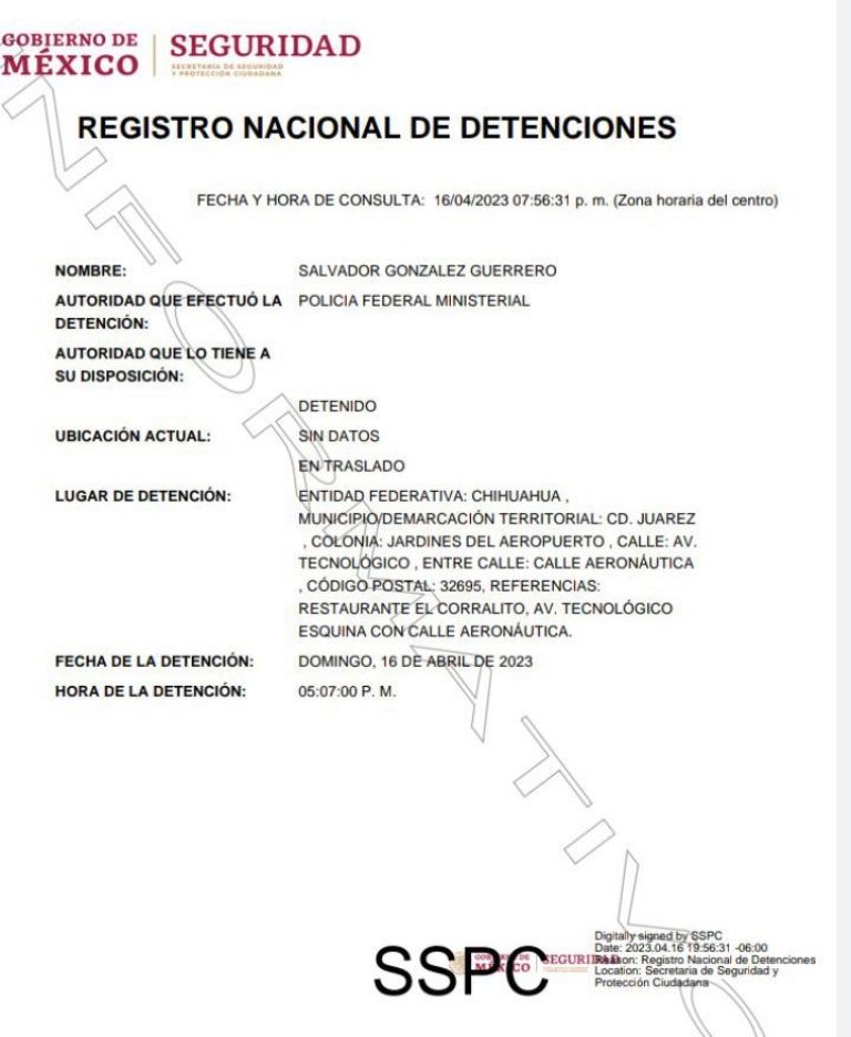 Detienen a funcionario público de alto rango por muerte de migrantes en Ciudad Juárez. Foto: Facebook