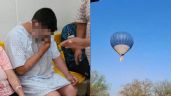 Con el cuerpo y rostro quemados: La salud de Víctor 'N', piloto del globo aerostático de Teotihuacán