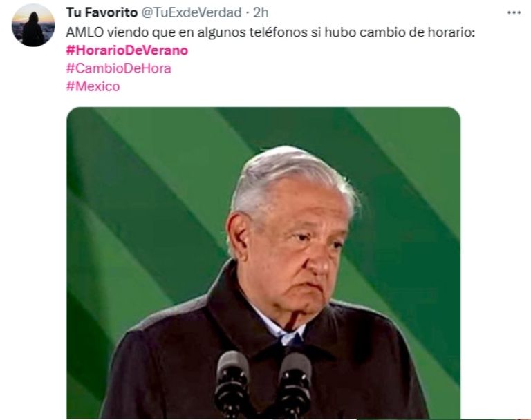 Memes por Horario de Verano. Foto: Twitter