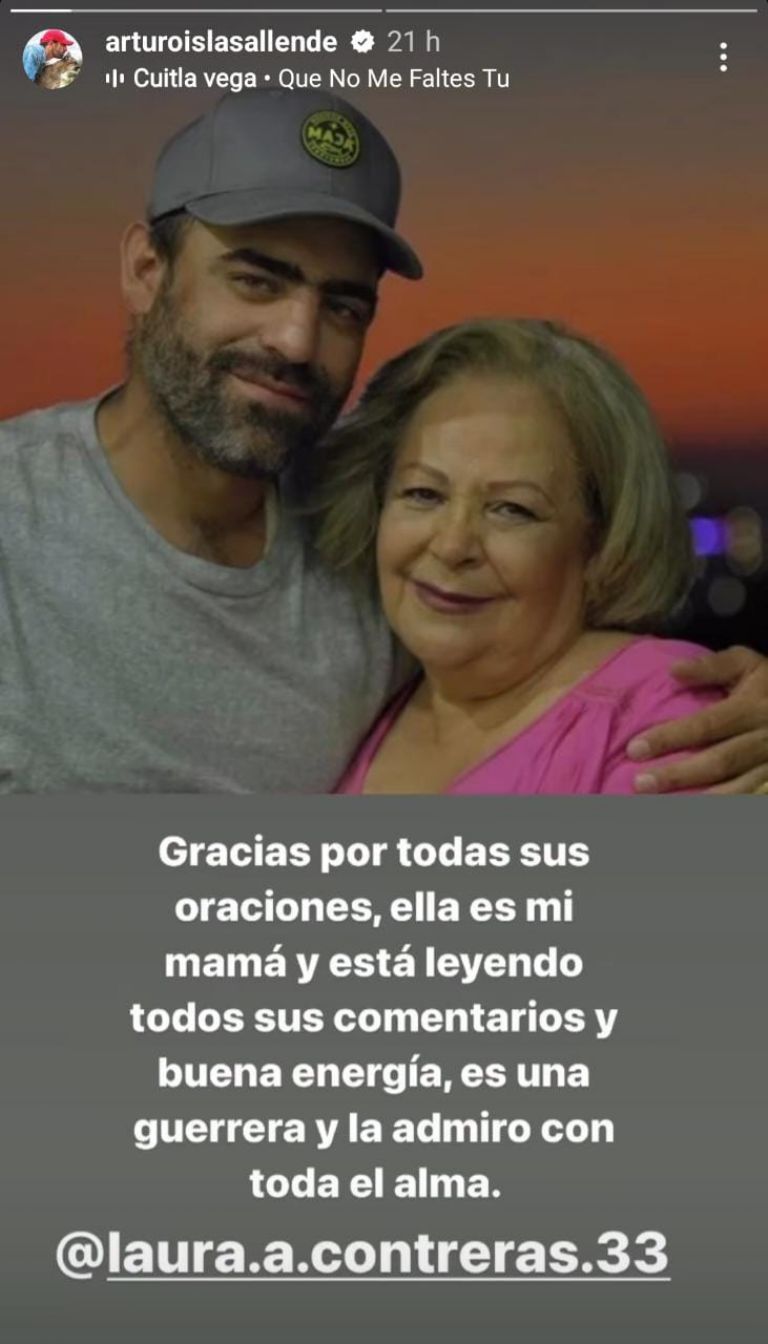 Arturo compartió que su mamá tiene cáncer