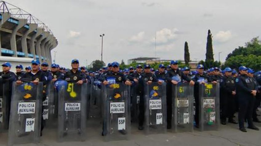 Con mega operativo en el Estadio Azteca garantizan la seguridad de aficionados en el América vs Pumas