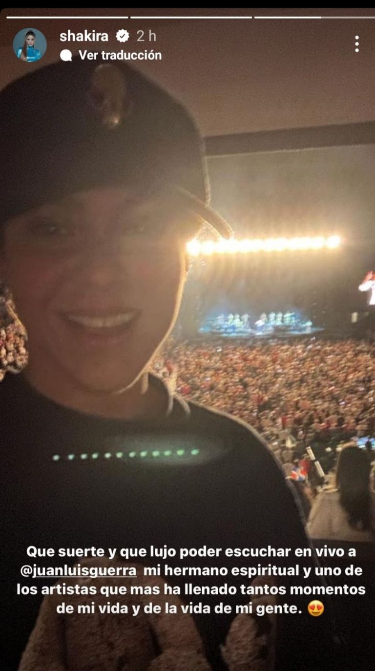 Shakira dedica tierno mensaje a Juan Luis Guerra. Foto: Instagram