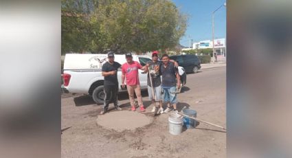 Empresarios adoptan varios 'baches' en Empalme; compran material para taparlos