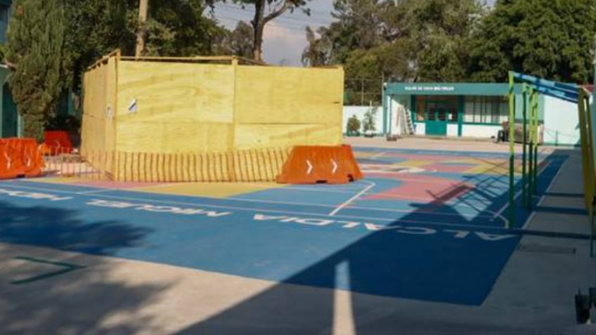 Construyen pilote de la línea 3 del Cablebús en patio de escuela primaria: Sheinbaum conciliará