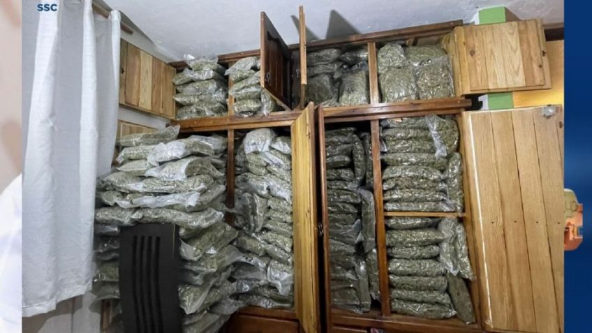 Aseguran ropero con más de 200 kilos de marihuana en Iztapalapa, la Fiscalía investiga el caso