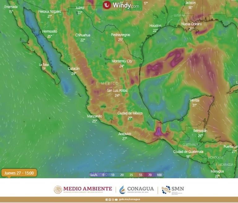 Pronóstico del clima y el tiempo para hoy en México. Foto: Conagua