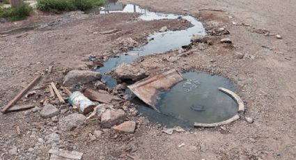 Habitantes de la colonia Primero de Mayo en Ciudad Obregón denuncian drenajes colapsados