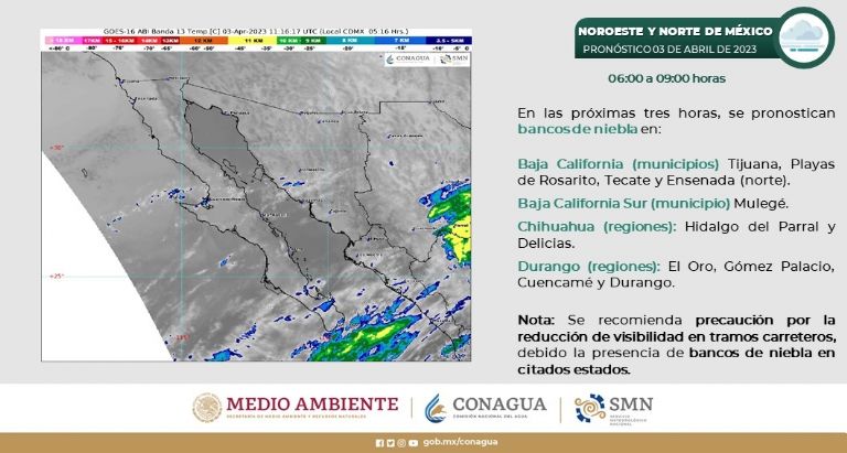 Pronóstico del clima y el tiempo hoy en Sonora. Foto: Conagua