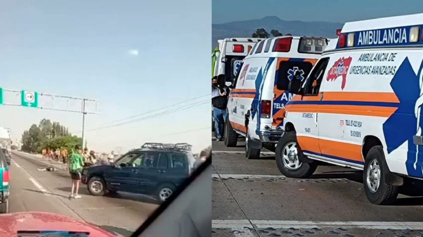 Imágenes Fuertes: Atropellan a pelotón de ciclistas en la México-Querétaro, hay una víctima mortal