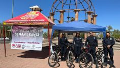 Elementos de la Policía Municipal garantizan seguridad en la Laguna del Náinari en Cajeme