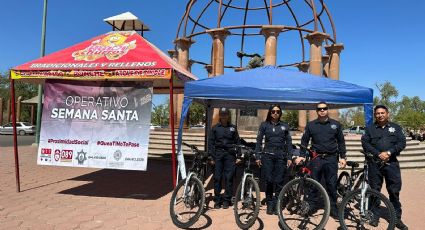 Elementos de la Policía Municipal garantizan seguridad en la Laguna del Náinari en Cajeme