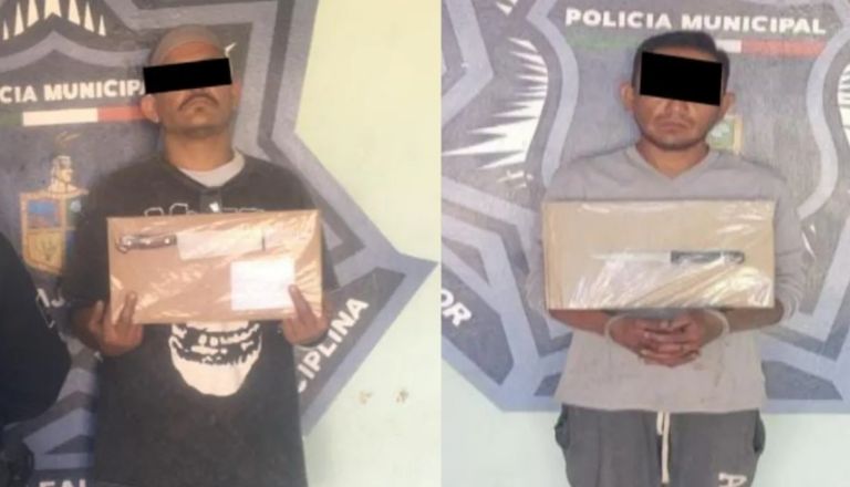 Detienen a dos presuntos ladrones en Ciudad Obregón. Foto: Facebook