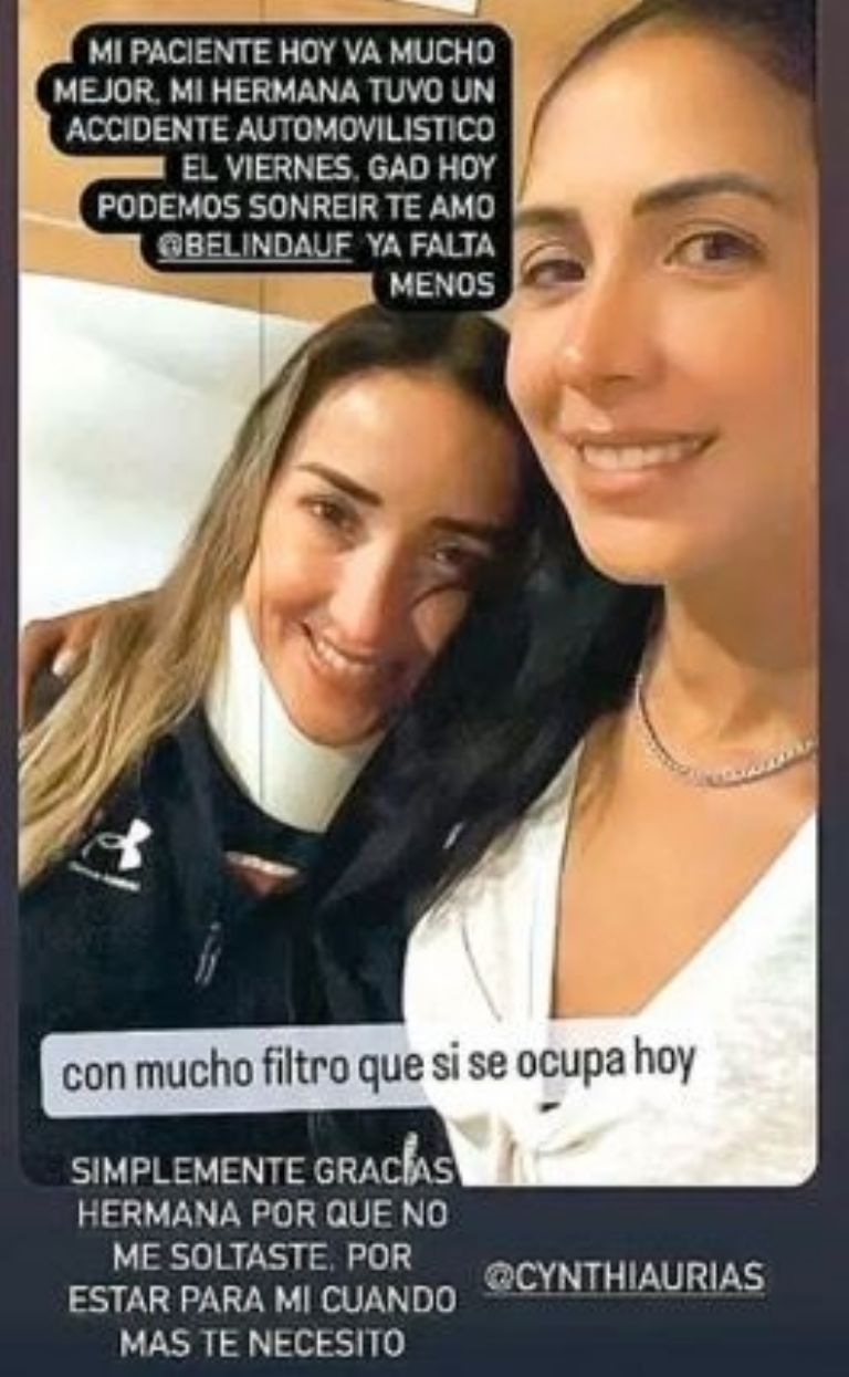 Belinda reveló que su hermana la acompañó en todo momento