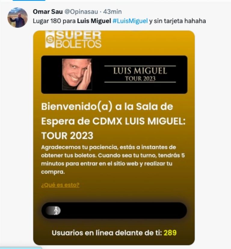 Venta de Boletos Luis Miguel 