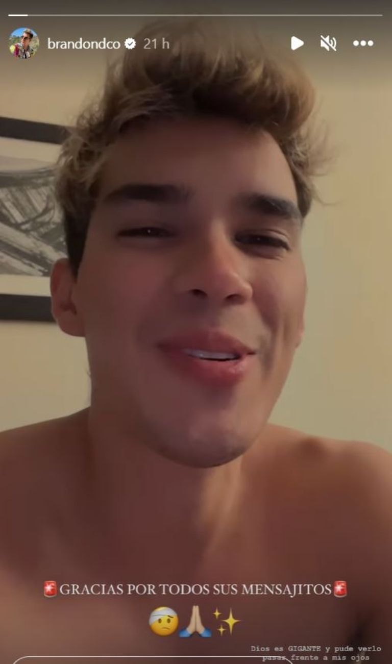 Brandon se reportó sano tras el accidente