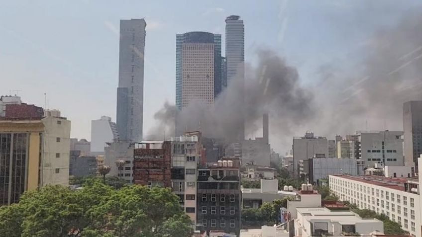 Fuerte incendio en la alcaldía Miguel Hidalgo deja a cinco lesionados y un edificio en ruinas