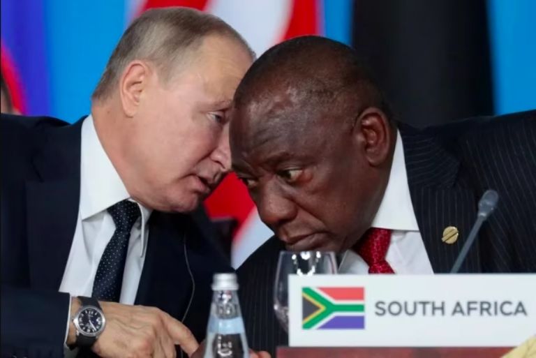 Cyril Ramaphosa y Vladimir Putin 