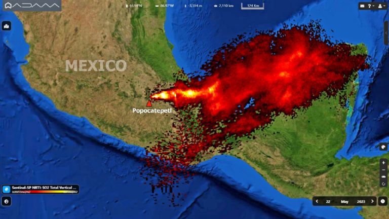 Actividad del volcán Popocatépetl