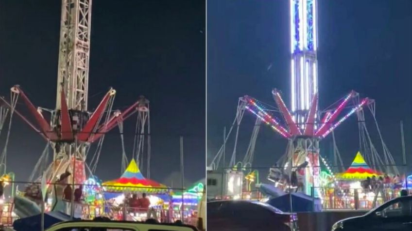 (VIDEO) Tragedia opaca feria en Tabasco: Difunden el momento exacto en que juego mecánico falla