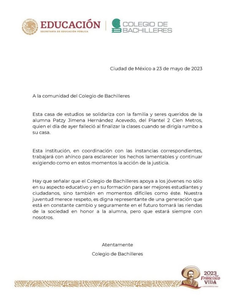 Colegio de Bachilleres sobre Patzy Jimena