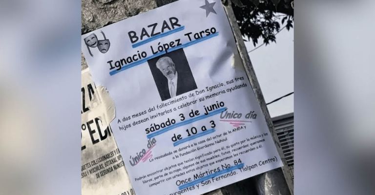 A dos meses de su partida, hijos de Ignacio López Tarso anuncian remate de sus pertenencias