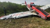 Avioneta se desploma en parcela de Jalisco tras hacer aterrizaje forzoso; registran a dos heridos