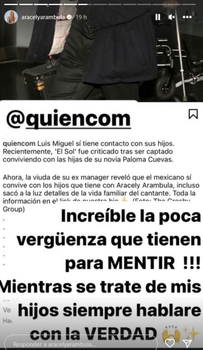 Aracely explotó en sus historias de Instagram
