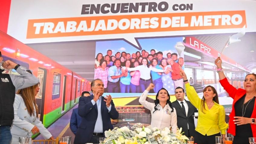 A días de las elecciones, exhiben al líder sindical del Metro en campaña de Alejandra del Moral