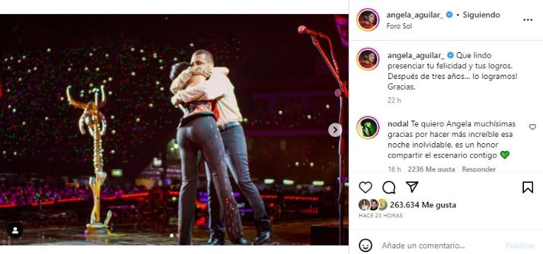 Publicación de Ángela Aguilar