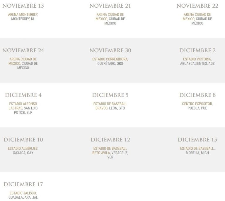 Conciertos Luis Miguel 