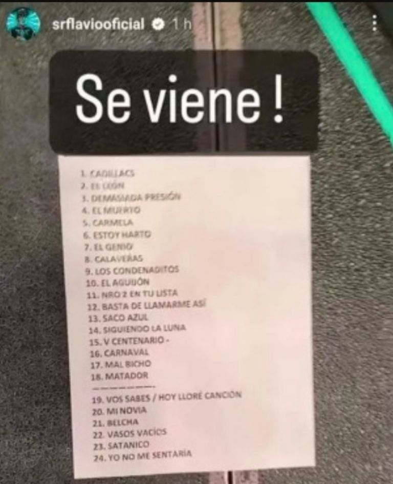 Setlist Fabulosos Cadillacs 