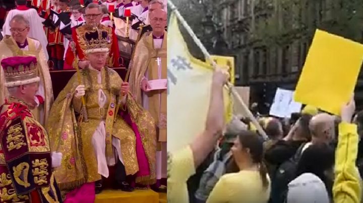 VIDEO: Así fue la polémica coronación de Carlos III; detienen a protestantes contra la monarquía