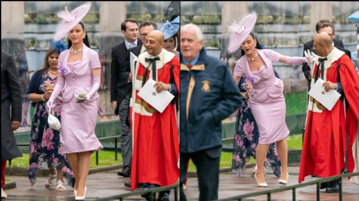 FOTOS: Katy Perry sufre tremendo accidente en plena coronación del Rey de Inglaterra, Carlos III