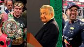 ¡Orgullo nacional! AMLO celebra actuaciones de 'Checo' Pérez y 'Canelo' este fin de semana