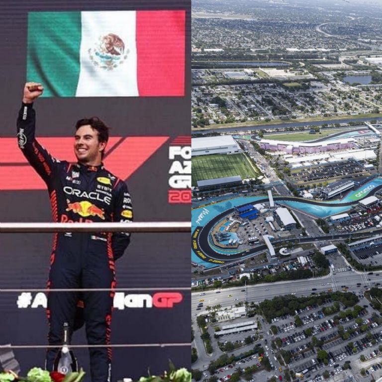 AMLO felicita a 'Checo' Pérez por segundo puesto en GP de MIami
