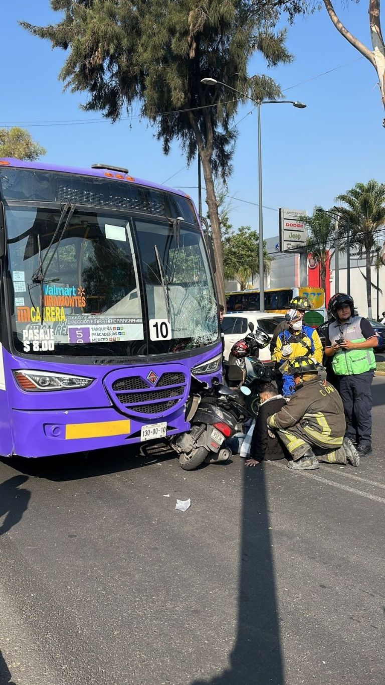 Motociclista atropellado en la GAM