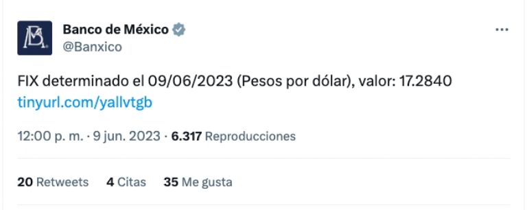 Precio del dólar 